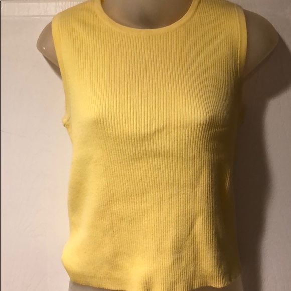 Twinset 2 Piece Sweater set ribbed Yellow cotton The Limited S Vintage 90’s - Picture 4 of 8